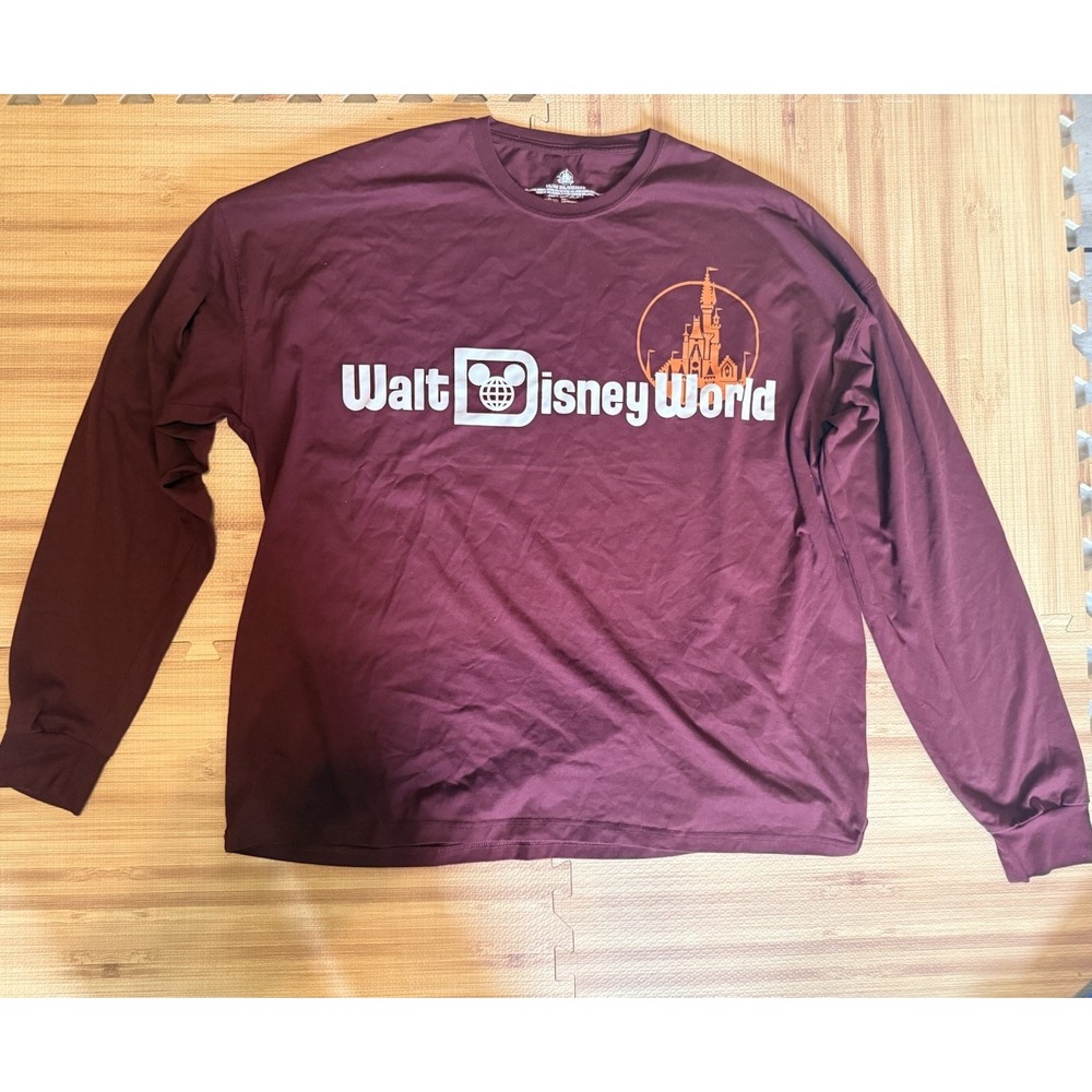 Walt Disney World Men's Shirt Size 3XL Long Sleeve Castle EUC